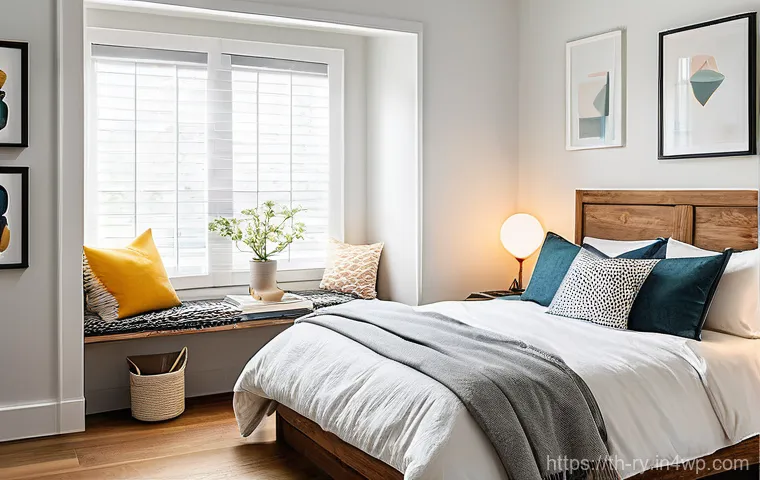 코리빙 커뮤니티의 DIY 공간 활용법 - **Cozy and Personalized Co-living Bedroom with DIY Touches**
    A bright and inviting co-living bed...